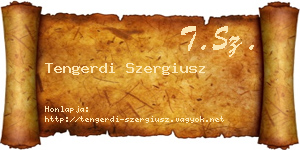 Tengerdi Szergiusz névjegykártya